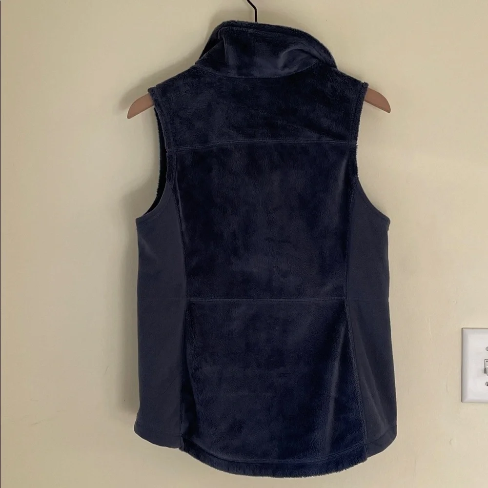 LL Bean Fleece Vest Small Petite Gray Zip Front Pockets EUC Cabincore Gorpcore - Picture 4 of 7